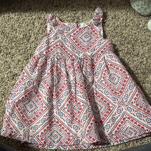 OshKosh B'gosh Red and Blue Patterned Dress